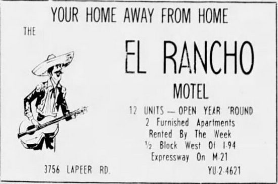 El Rancho Motel - June 1966 Ad